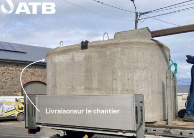 Monocuve en béton par BEMAX de la micro-station d'épuration 5EH
